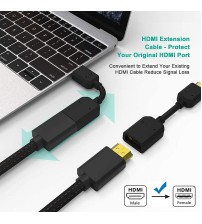 MOGRAB 10 cm HDMI Extension Cable Cord HDMI Extender Cable Male to Female HDMI