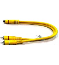 MOGRAB 6 Inches RCA Male to 3.5 mm AUX Stereo Female AV Video Y Splitter Cable
