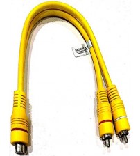 MOGRAB 6 Inches RCA Male to 3.5 mm AUX Stereo Female AV Video Y Splitter Cable