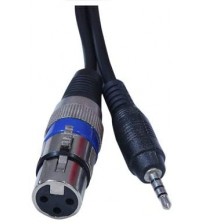 MOGRAB Premium 3.5mm Stereo to XLR Female Cable Mobile Laptop Microphone Guitar Amplifier cable (1.5 Mtr)