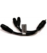 MOGRAB 3.5mm Stereo Jack 1 Male to 3 Female Headphone Earphone Audio Splitter Cable 15cm Black