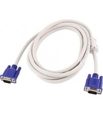 MOGRAB VGA to VGA Cable Male to Male 15 Pin Cord for Computer Monitor, Projector, PC, TV (White 3 M)